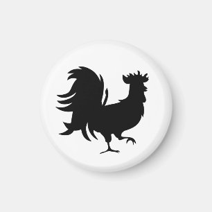 Cute Black lucky rooster   Magnet