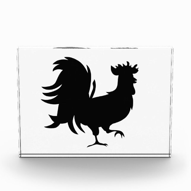 Cute Black lucky rooster   Photo Block (Front)