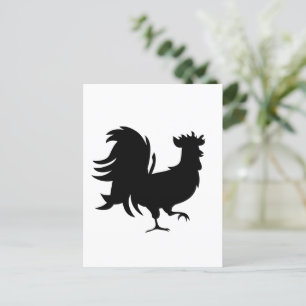 Cute Black lucky rooster Postcard
