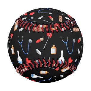 Cute Black Medicine Pattern Nurse Baseball