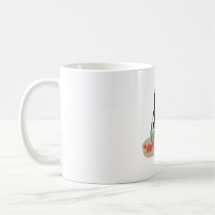 Cute Black Mermaid Girl Coffee Mug