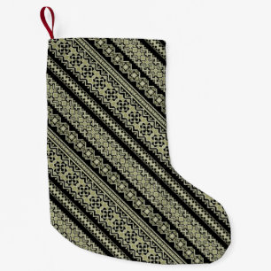 Cute black olive ukraine ornament background small christmas stocking