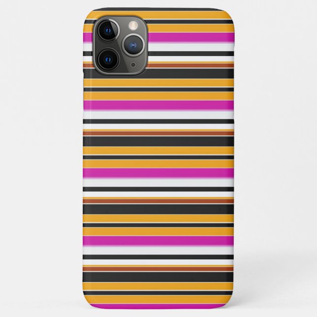 Cute black orange stripes Case-Mate iPhone case (Back)
