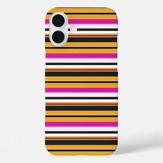 Cute black orange stripes Case-Mate iPhone case (Back)