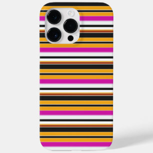 Cute black orange stripes Case-Mate iPhone 14 pro max case