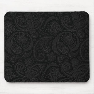 Cute black paisley pattern leggings mouse mat
