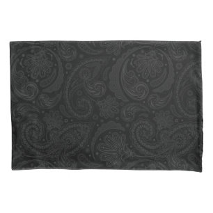 Cute black paisley pattern pillowcase