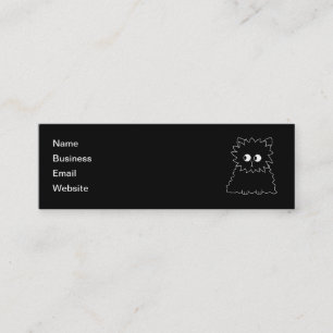 Cute Black Persian Cat. Mini Business Card
