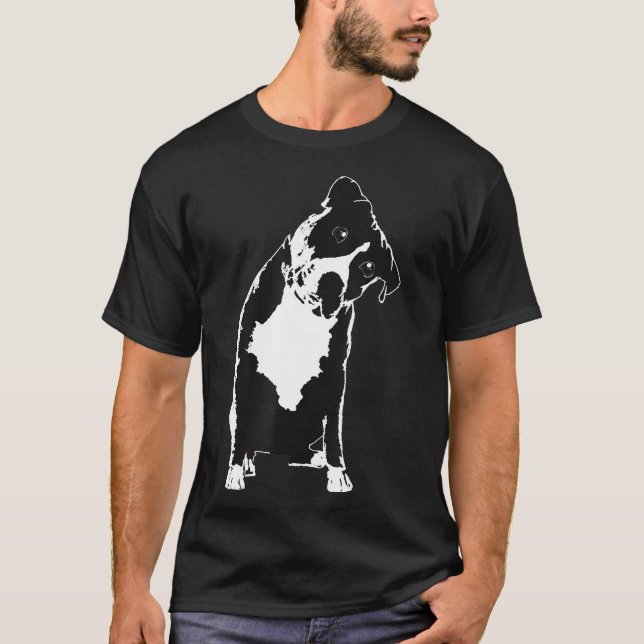 Cute Black Pitbull -New T-Shirt (Front)