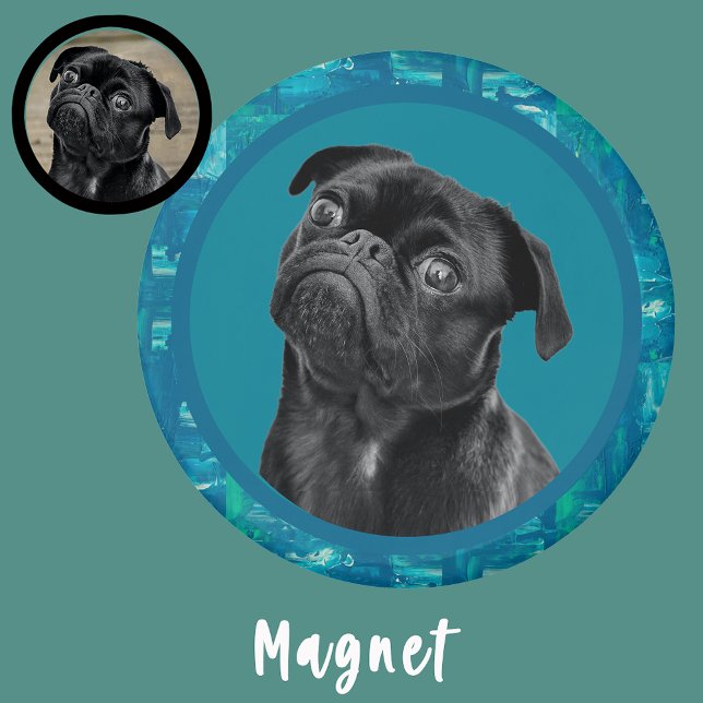 Cute Black Pug Face Charm | Unique Custom Dog Love Magnet (Creator Uploaded)