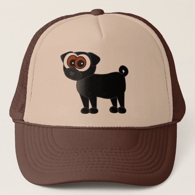 Cute Black Pug Hat (Front)