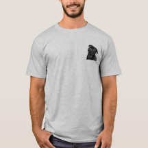 Cute Black Pug Mens Basic Light Grey T-Shirt