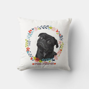 Cute Black Pug - Pug Mama Cushion