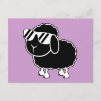 Cute Black Sheep Cartoon