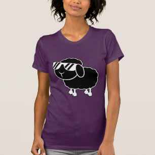 Cute Black Sheep Cartoon T-Shirt