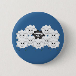 Cute Black Sheep of the Family 6 Cm Round Badge