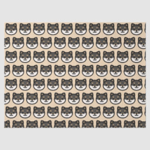 Cute black Shiba Inu Dog Face Tissue Paper