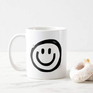 Cute Black Smile Face Coffee Mug