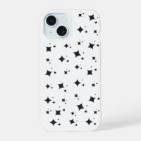 Cute Black Stars In Sky Pattern