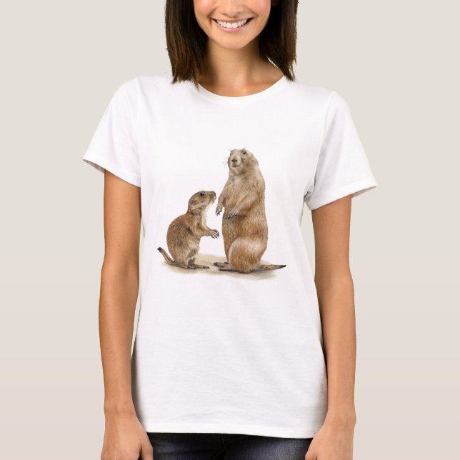 Cute Black-tailed Prairie Dog T-shirt (Front)