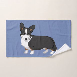 Cute Black Tan Cardigan Welsh Corgi Dog Lovers Bath Towel Set