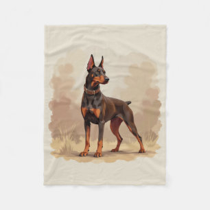 Cute Black Tan & White Tricolor Beagle Puppy Fleece Blanket