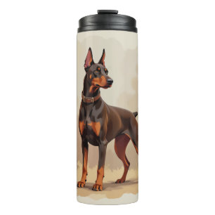 Cute Black Tan & White Tricolor Beagle Puppy Thermal Tumbler