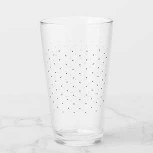Cute Black tiny polka dots pattern elegant clear Glass