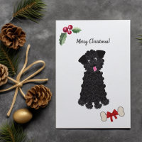 Cute Black Toy Poodle Dog Customisable