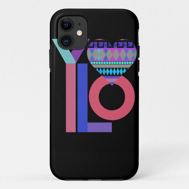 Cute Black Tribal YOLO  iPhone 5 Case (Back)