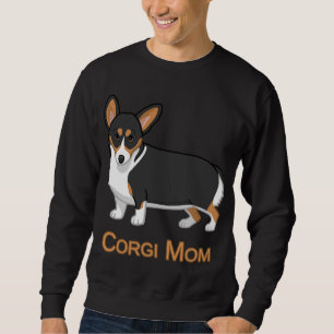 Cute Black Tricolor Pembroke Corgi Mum Dog Lover Sweatshirt
