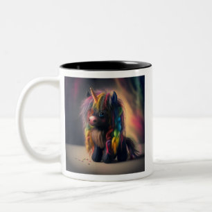 Cute black Unicorn mug