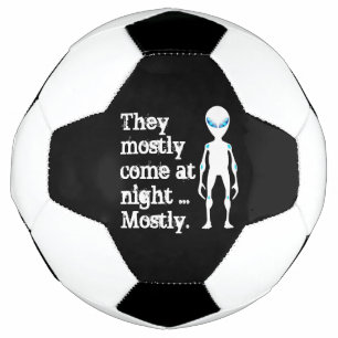 Cute black white alien quote football