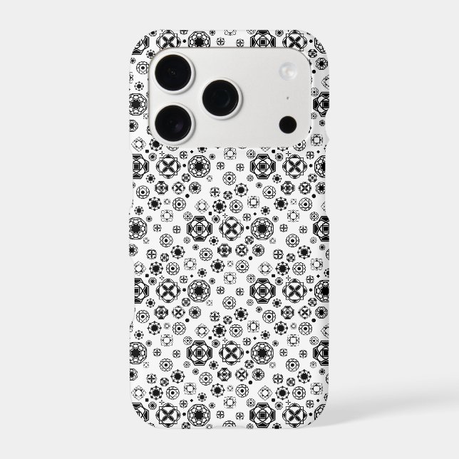 Cute black white arabesque decorative pattern (Back)