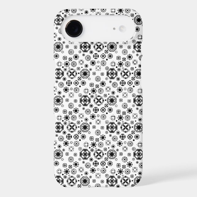 Cute black white arabesque decorative pattern (Back)