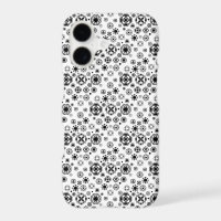 Cute black white arabesque decorative pattern