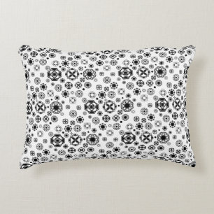 Cute black white arabesque decorative pattern cushion