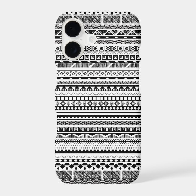 Cute black white aztec patterns design (Back)
