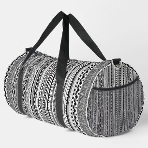 Cute black white aztec patterns design duffle bag