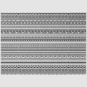 Cute black white aztec patterns design tissue paper