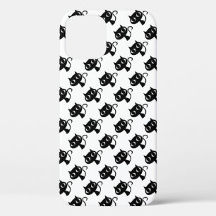 Cute black white cats patterns iPhone 12 case