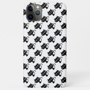 Cute black white cats patterns iPhone 11 pro max case
