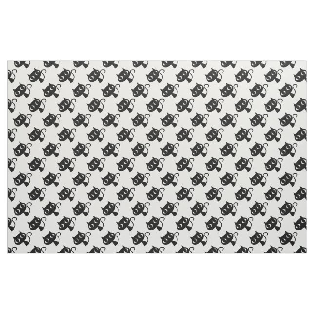 Cute black white cats patterns fabric (Fat Quarter)