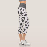 Cute Black White Cow Print Spotted Cowhide Pattern Capri Leggings<br><div class="desc">Cute Black White Cow Print Spotted Cowhide Pattern Capri Leggings</div>