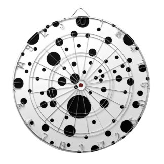 Cute Black & White Dalmatian Spots Dartboard