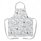 Cute Black White Doodle Cats Pattern