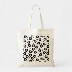 Cute black white flowers Bag
