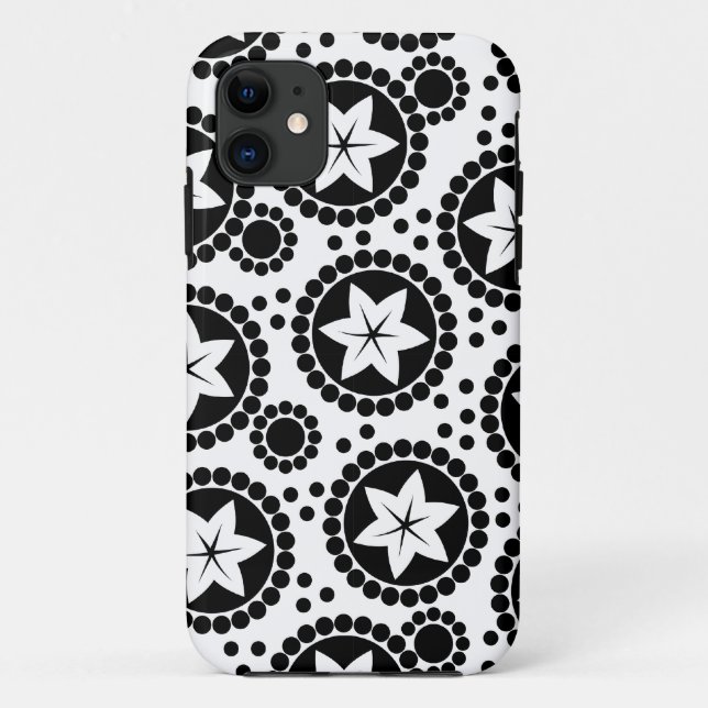 Cute black white flowers iPhone 5 Case (Back)
