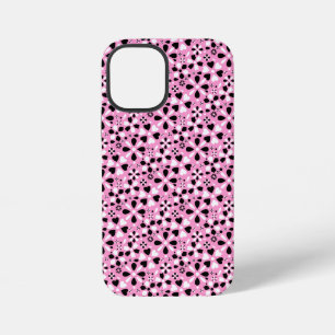 Cute black white flowers iPhone 12 mini case