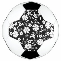 Cute black white flowers pattern LifeProof iPhone  Football